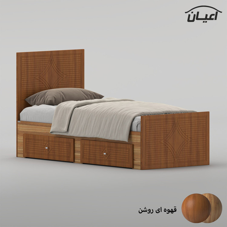 تختخواب ام دی اف یک نفره کوچیل مدل KL1026 سایز 80 * 180 سانتیمتر
