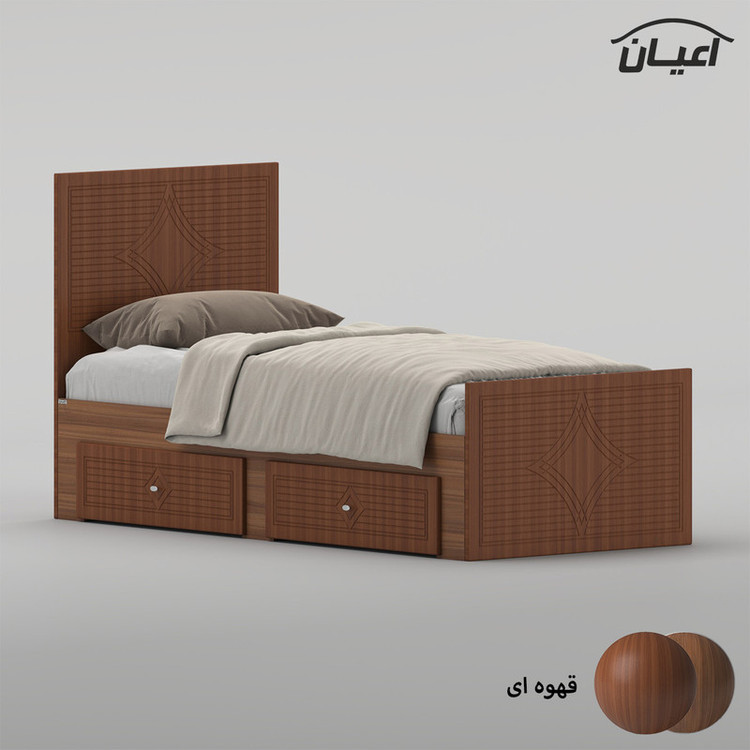 تختخواب ام دی اف یک نفره کوچیل مدل KL1026 سایز 80 * 180 سانتیمتر