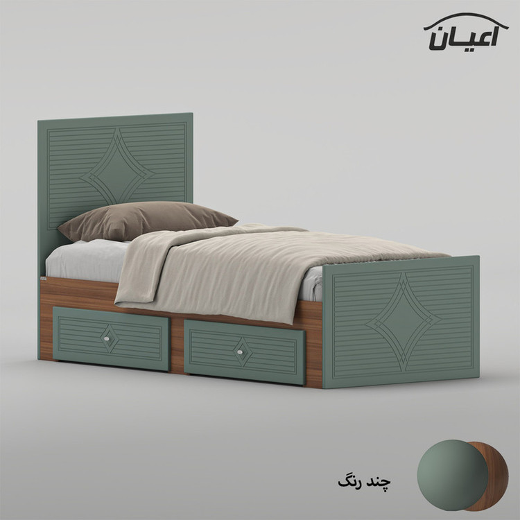 تختخواب ام دی اف یک نفره کوچیل مدل KL1026 سایز 80 * 180 سانتیمتر