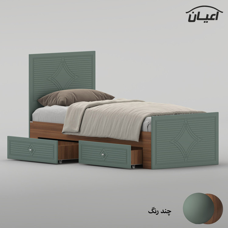 تختخواب ام دی اف یک نفره کوچیل مدل KL1026 سایز 80 * 180 سانتیمتر