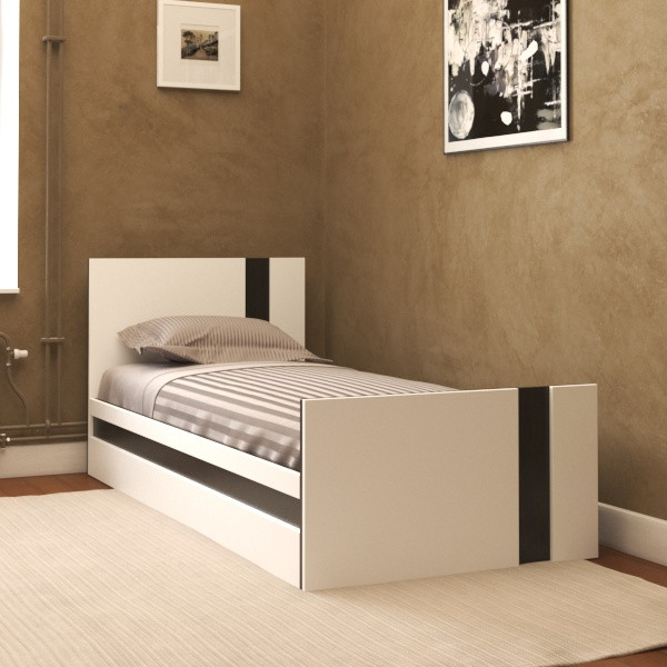 تخت خواب یکنفره کوچیل مدل KL318 سایز 90x200 سانتی متر
