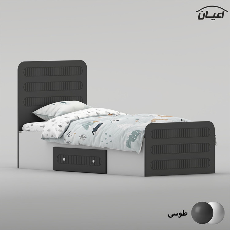 تختخواب ام دی اف یک نفره کوچیل مدل KL1041 سایز 80 * 180 سانتیمتر