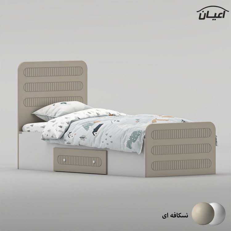 تختخواب ام دی اف یک نفره کوچیل مدل KL1041 سایز 80 * 180 سانتیمتر