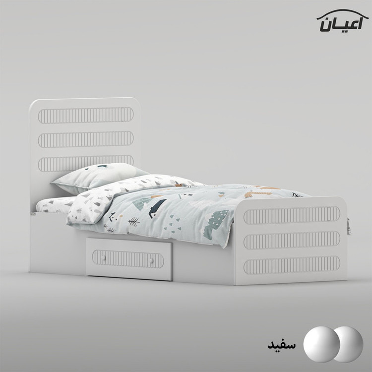 تختخواب ام دی اف یک نفره کوچیل مدل KL1041 سایز 80 * 180 سانتیمتر