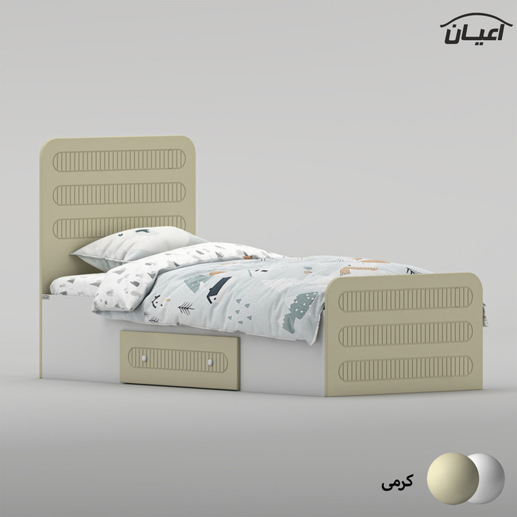 تختخواب ام دی اف یک نفره کوچیل مدل KL1041 سایز 80 * 180 سانتیمتر