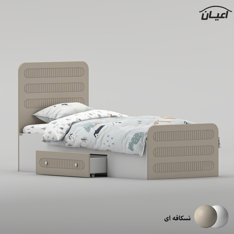 تختخواب ام دی اف یک نفره کوچیل مدل KL1041 سایز 80 * 180 سانتیمتر