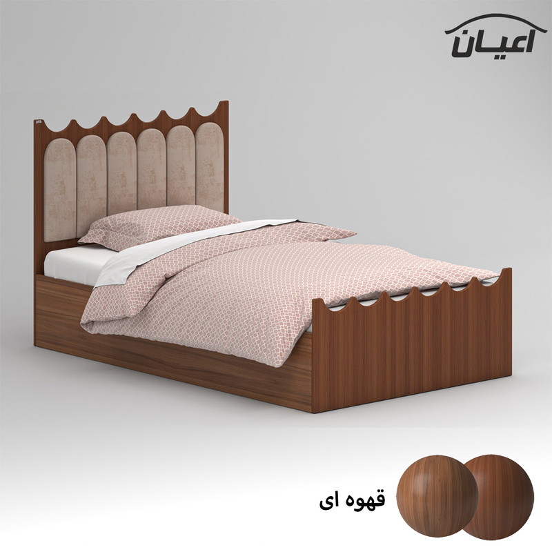 تخت خواب ام دی اف یک نفره کوچیل مدل KL955 سایز 120x200 سانتی متر
