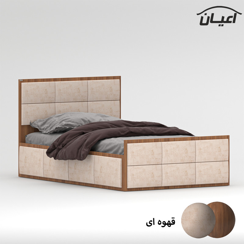تخت خواب یک نفره کوچیل مدل KL841 سایز 120x200 سانتی متر