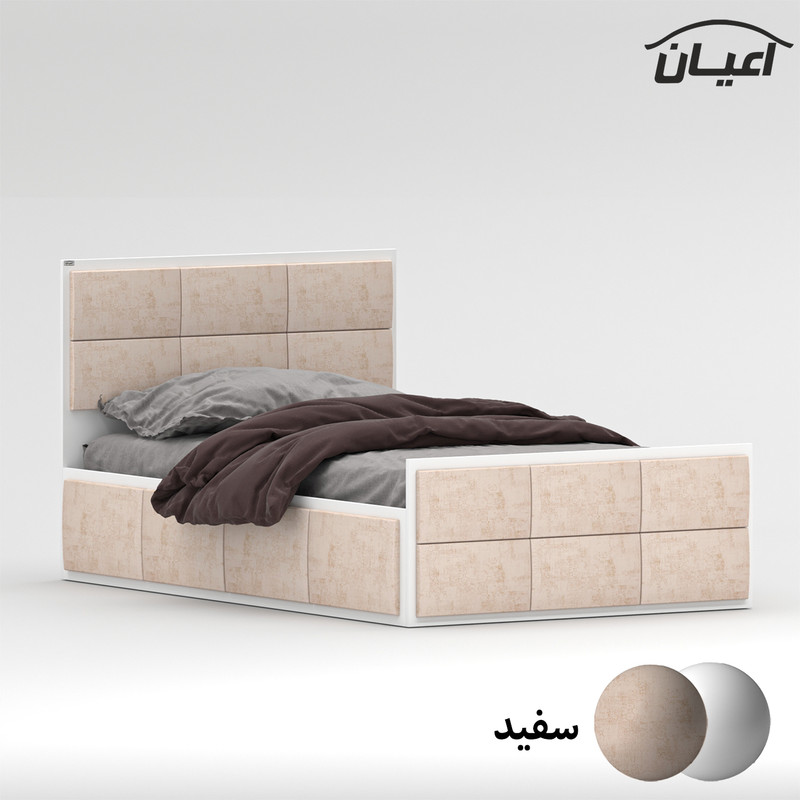 تخت خواب یک نفره کوچیل مدل KL841 سایز 120x200 سانتی متر