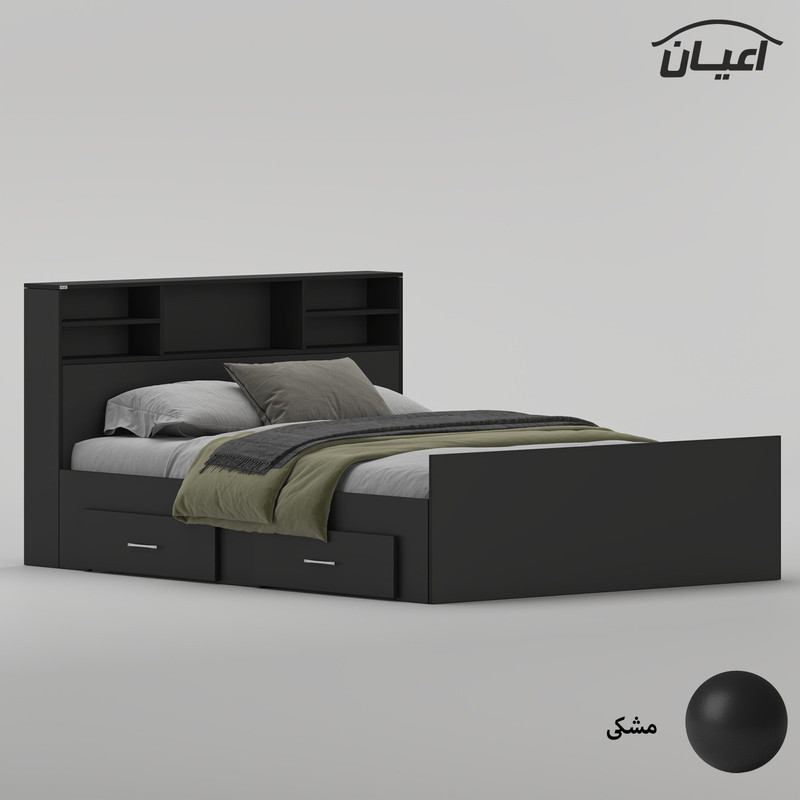 تختخواب ملامینه دو نفره کوچیل مدل KL1020 سایز 160 * 200 سانتیمتر