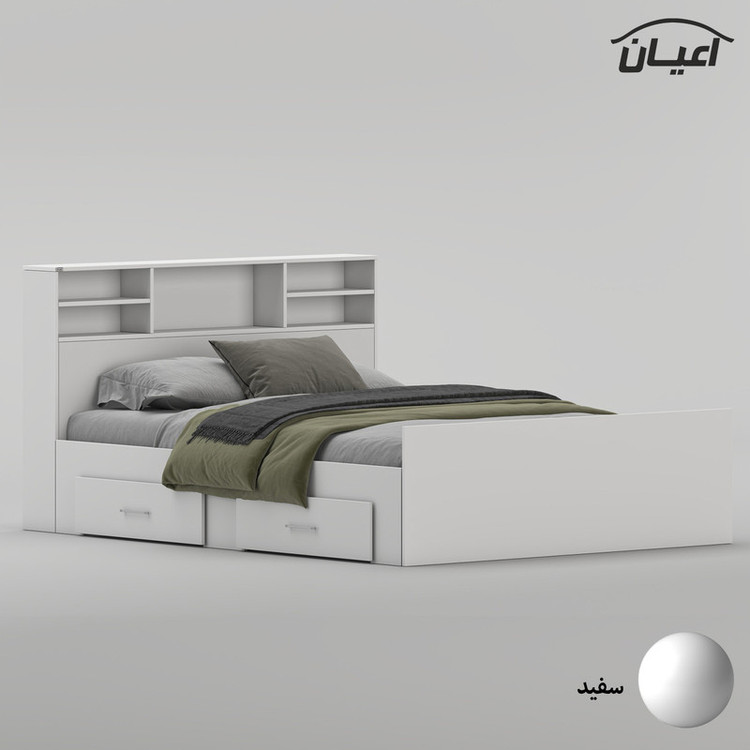 تختخواب ملامینه دو نفره کوچیل مدل KL1020 سایز 160 * 200 سانتیمتر