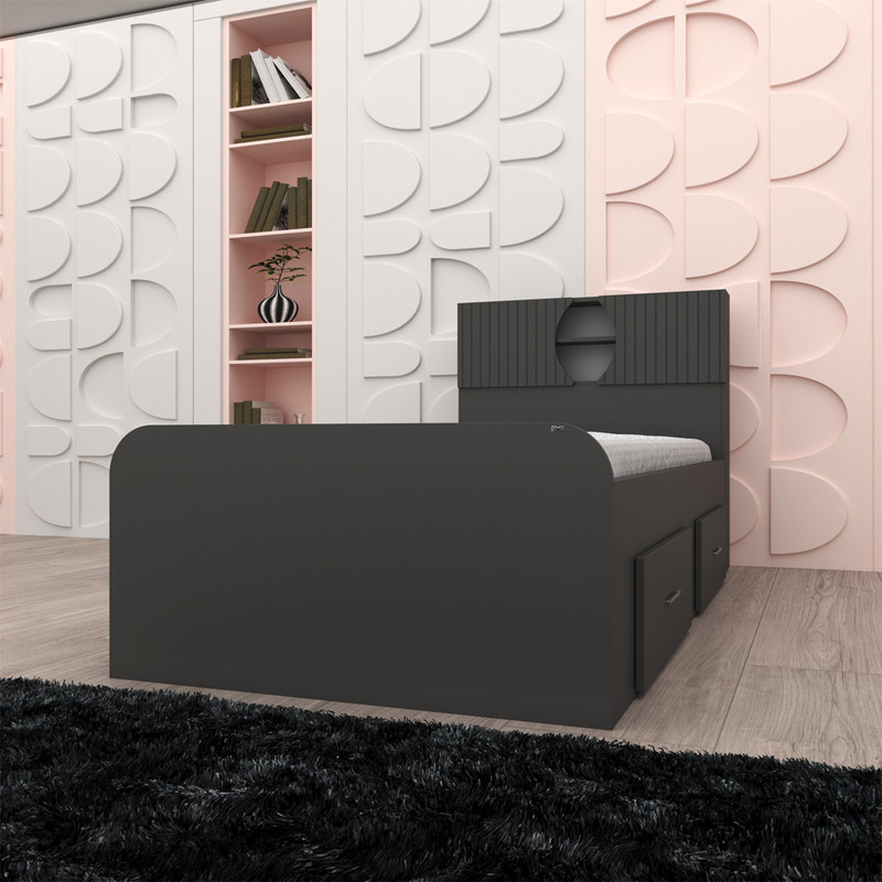 تخت خواب یکنفره کوچیل مدل KL514 سایز 90x200 سانتی متر