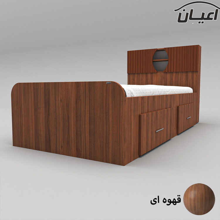 تخت خواب یکنفره کوچیل مدل KL514 سایز 90x200 سانتی متر