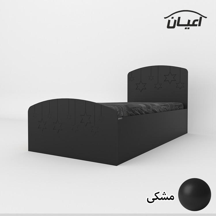 تخت خواب یکنفره کوچیل مدل KL595 طرح ستاره سایز 90x200 سانتی متر
