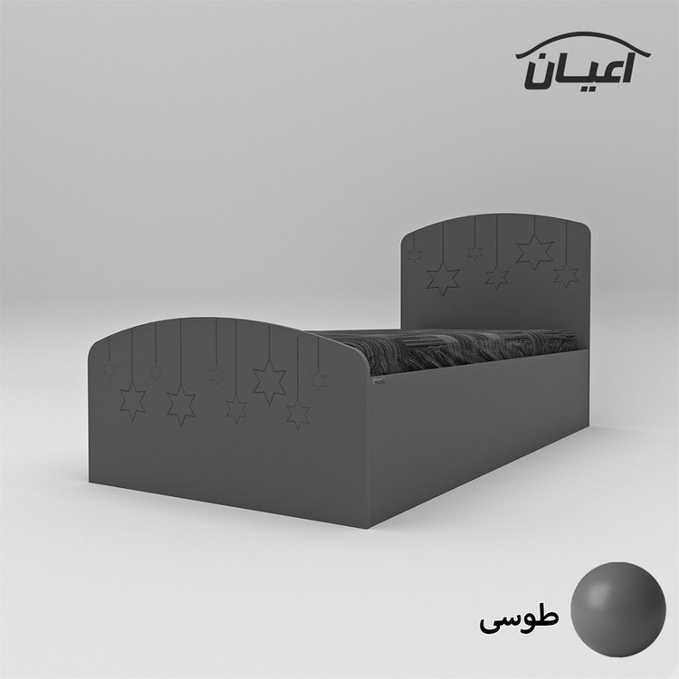 تخت خواب یکنفره کوچیل مدل KL595 طرح ستاره سایز 90x200 سانتی متر