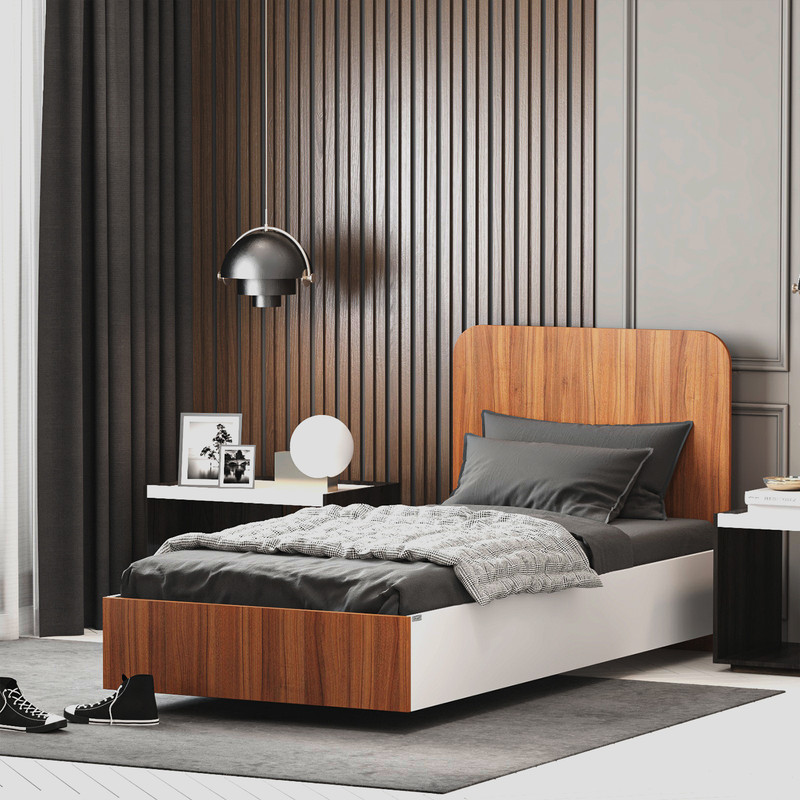 تخت خواب ملامینه یک نفره کوچیل مدل KL910 سایز 80x180 سانتی متر
