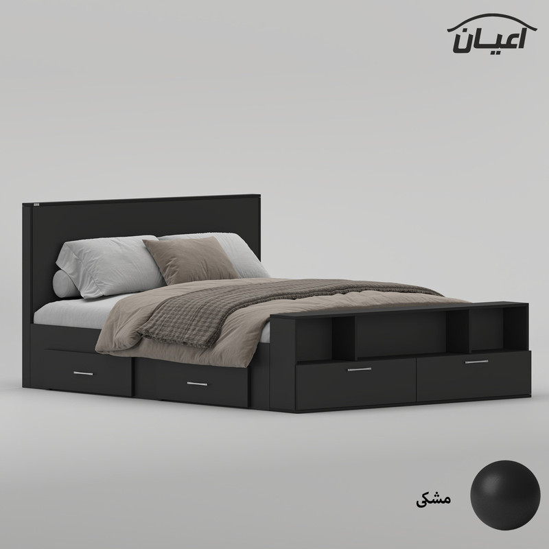 تختخواب ملامینه دو نفره کوچیل مدل KL1021 سایز 160 * 200 سانتیمتر