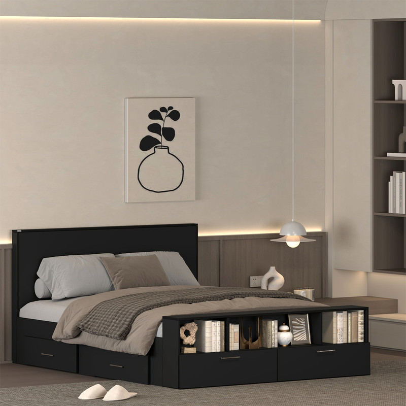 تخت‌خواب ملامینه دو نفره کوچیل مدل KL1021 سایز 160 * 200 سانتی‌متر