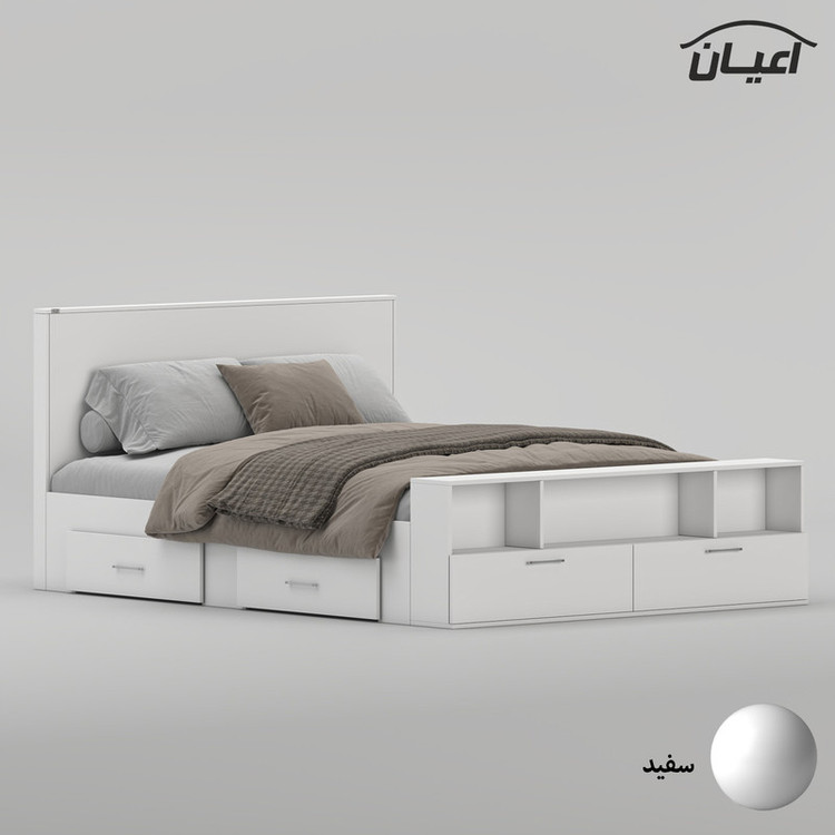 تختخواب ملامینه دو نفره کوچیل مدل KL1021 سایز 160 * 200 سانتیمتر