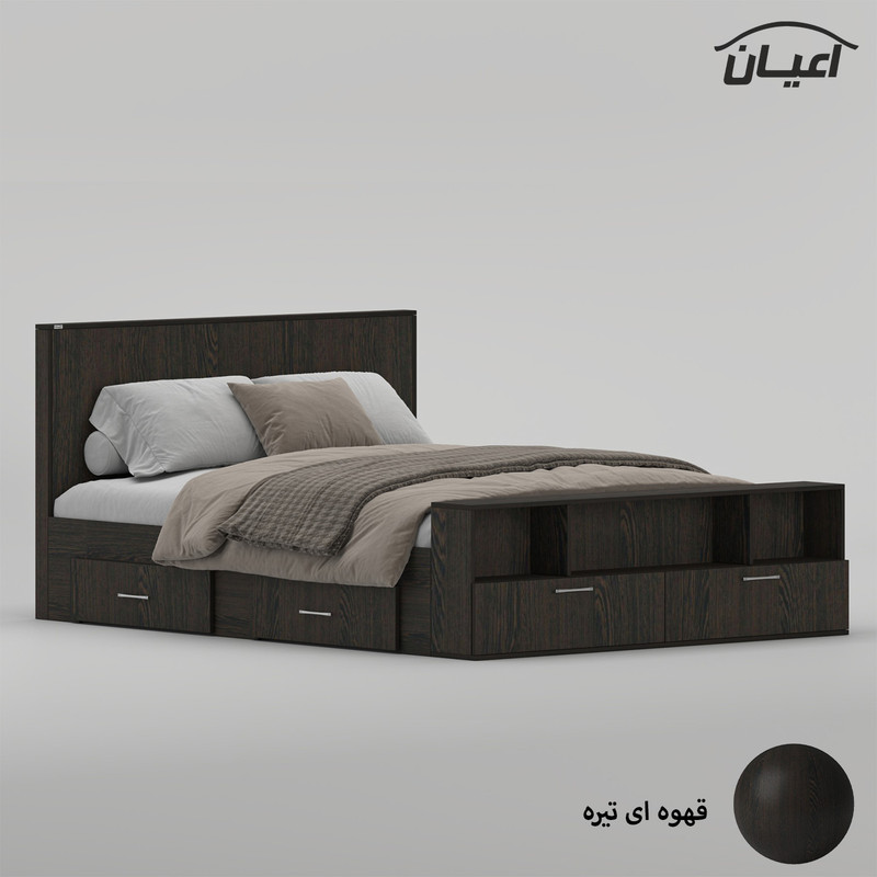 تختخواب ملامینه دو نفره کوچیل مدل KL1021 سایز 160 * 200 سانتیمتر