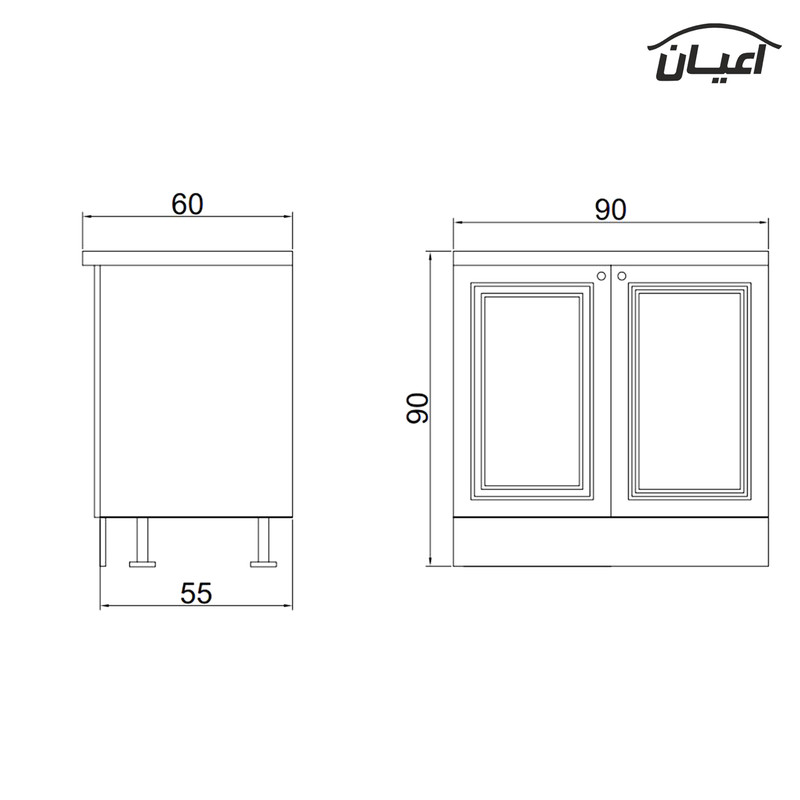 کابینت آشپزخانه کوچیل مدل KL CG20