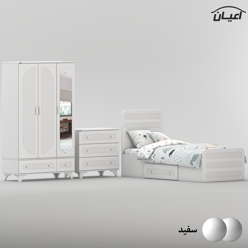 سرویس خواب کودک و نوجوان کوچیل مدل KL1042 مجموعه سه عددی