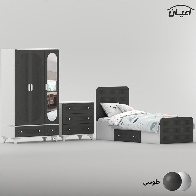 سرویس خواب کودک و نوجوان کوچیل مدل KL1042 مجموعه سه عددی