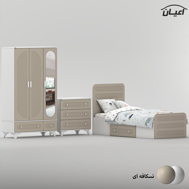 سرویس خواب کودک و نوجوان کوچیل مدل KL1042 مجموعه سه عددی