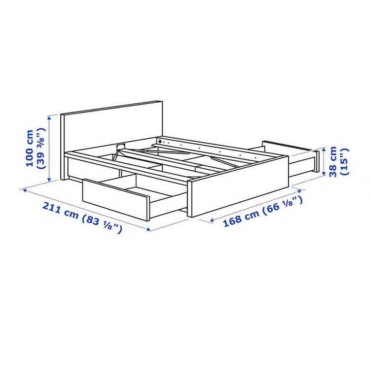 تختخواب ام دی اف دو نفره کوچیل مدل Z112-MDF سایز 168 * 211 سانتیمتر