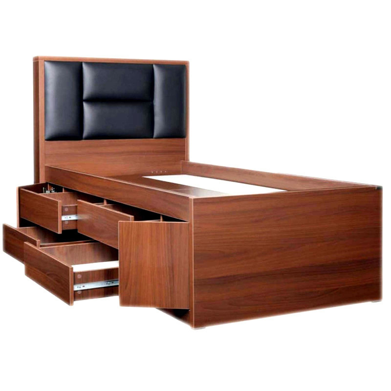 تخت‌خواب ام دی اف یک نفره کوچیل مدل Z100-MDF سایز 130 * 218 سانتی‌متر