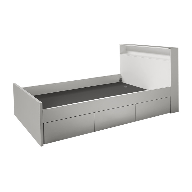 تختخواب ام دی اف یک نفره کوچیل مدل Z117-MDF سایز 126 * 222 سانتیمتر