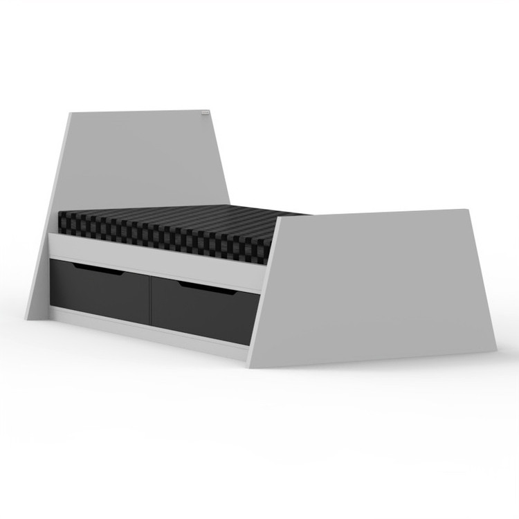 تختخواب ام دی اف یک نفره کوچیل مدل Z118-MDF سایز 120 * 208 سانتیمتر