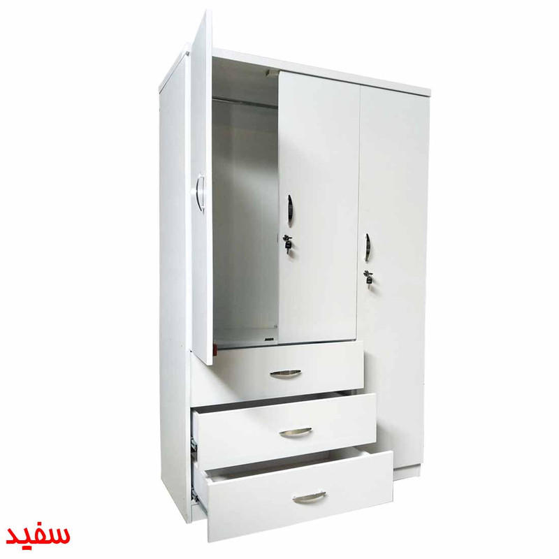 کمد لباس سه درب و سه کشو قفلدار مدل CL07 | کوچیل
